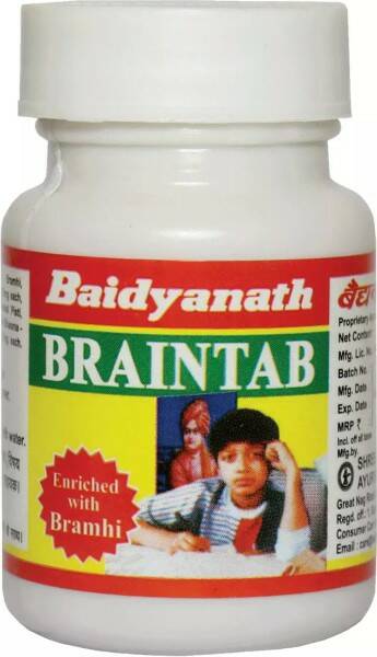 BRAIN TAB, Baidyanath (БРЕЙН ТАБ тоник для мозга, Бадьянатх), 50 таб.