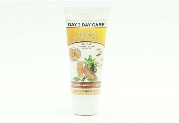 Ayurvedic Face Wash SANDAL Anti Aging, Day 2 Day Care (Аюрведическая пенка для умывания САНДАЛ Омолаживающий Эффект, Дэй Ту Дэй Кэр), 50 мл.