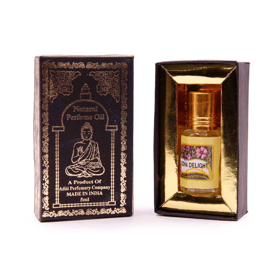 Natural Perfume Oil BUDDHA DELIGHT, Box, Secrets of India (Натуральное парфюмерное масло ВОСТОРГ БУДДЫ, коробка), 5 мл.