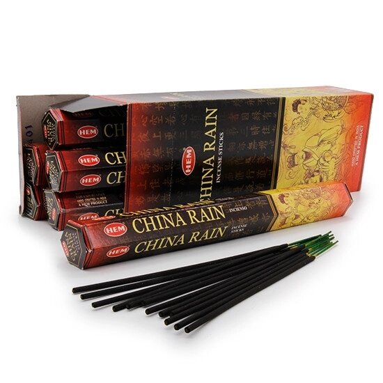 Hem Incense Sticks CHINA RAIN (Благовония КИТАЙСКИЙ ДОЖДЬ, долина дождей гибискус тамана колотропус роза, Хем), уп. 20 палочек.