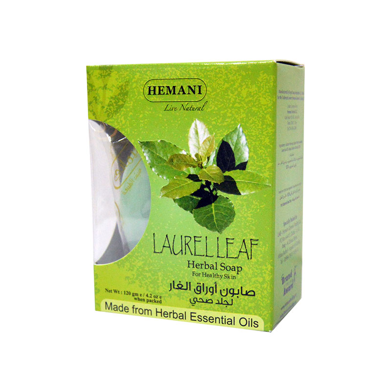 LAUREL LEAF Herbal Soap, Hemani (ЛАВРОВЫЙ ЛИСТ травяное мыло, Хемани), 120 г.