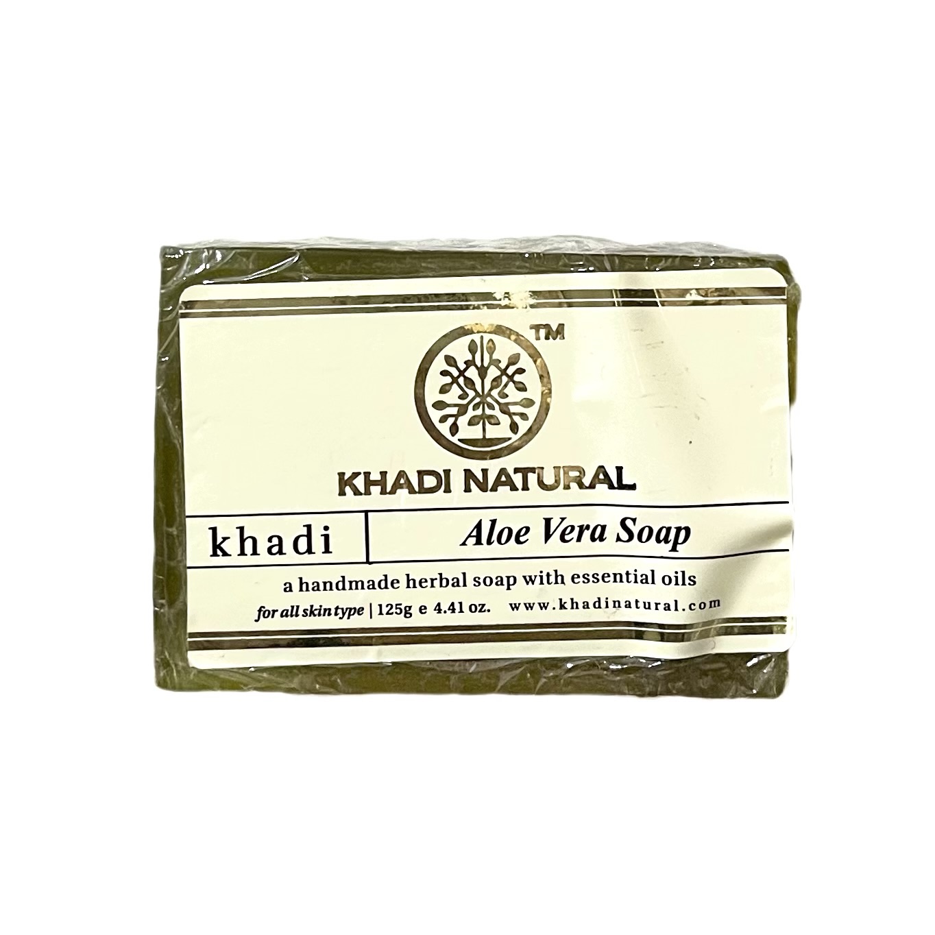 ALOEVERA Handmade Herbal Soap, Khadi Natural (АЛОЭ (алое) ВЕРА Мыло ручной работы с эфирными маслами, Кхади), 125 г.