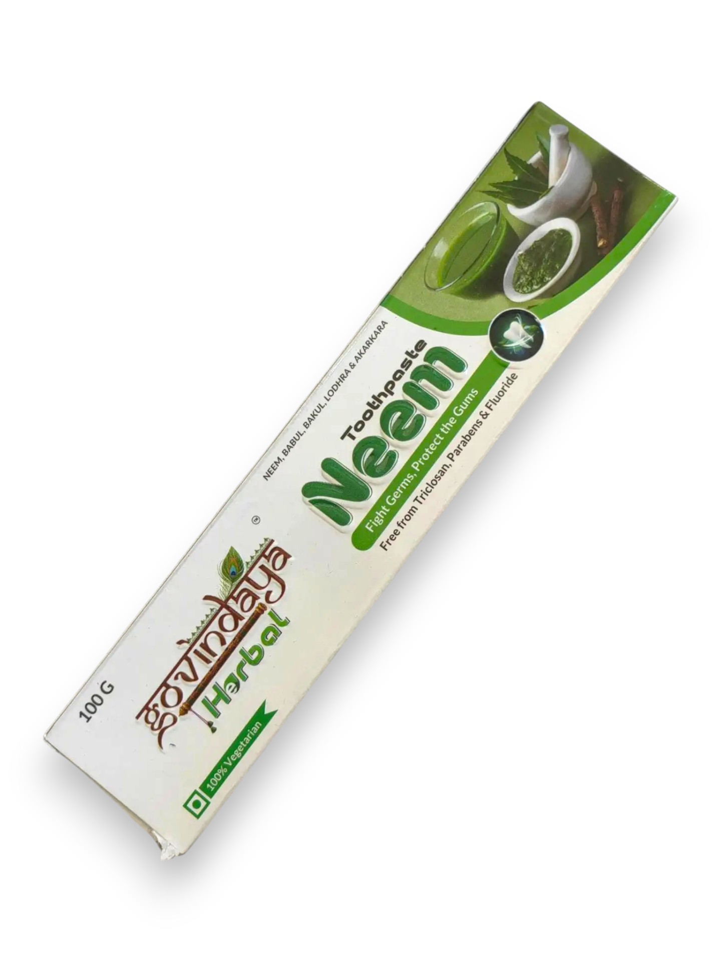 NEEM Toothpaste, Govindaya (НИМ зубная паста, Говиндая), 100 г.