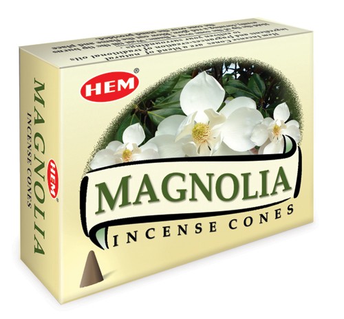 Hem Incense CONES MAGNOLIA (Благовония конусы МАГНОЛИЯ, Хем), уп. 10 конусов.