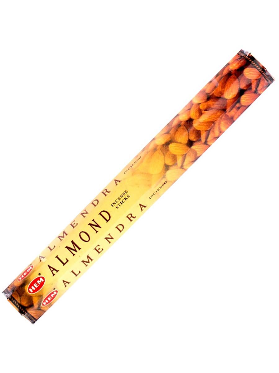 Hem Incense Sticks ALMOND (Благовония МИНДАЛЬ, Хем), уп. 20 палочек.