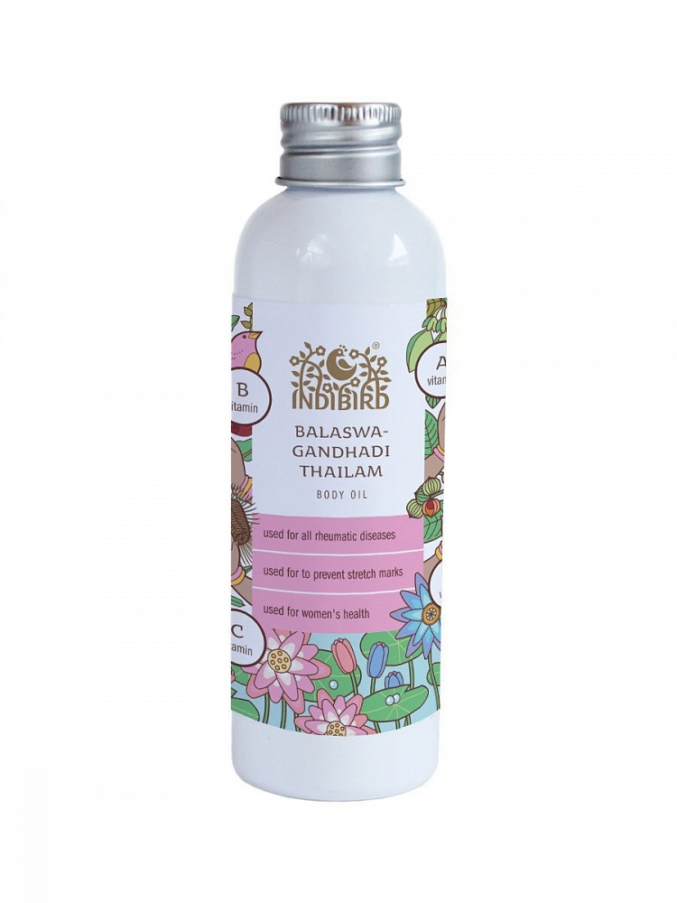 BALASWAGANDHADI THAILAM Massage Oil, Indibird (БАЛАСВАГАНДХАДИ ТАЙЛАМ Массажное масло, Индибёрд), 150 мл. - СРОК ГОДНОСТИ ДО 31 АВГУСТА 2024 ГОДА