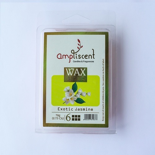 Wax Melts EXOTIC JASMINE, AmpLiscent (Аромавоск для аромалампы ЭКЗОТИЧЕСКИЙ ЖАСМИН), уп. 78 г. (6 кубиков)