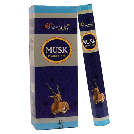 Aromatika MUSK Incense Sticks (МУСК ароматические палочки, Ароматика), шестигранник, 20 г.
