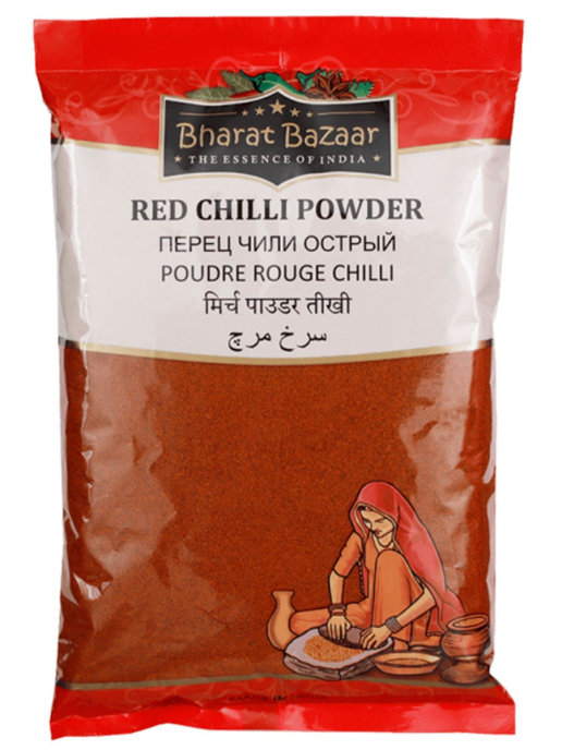 RED CHILLI POWDER Bharat Bazaar (Перец Чили острый, молотый, Бхарат Базар), 100 г.