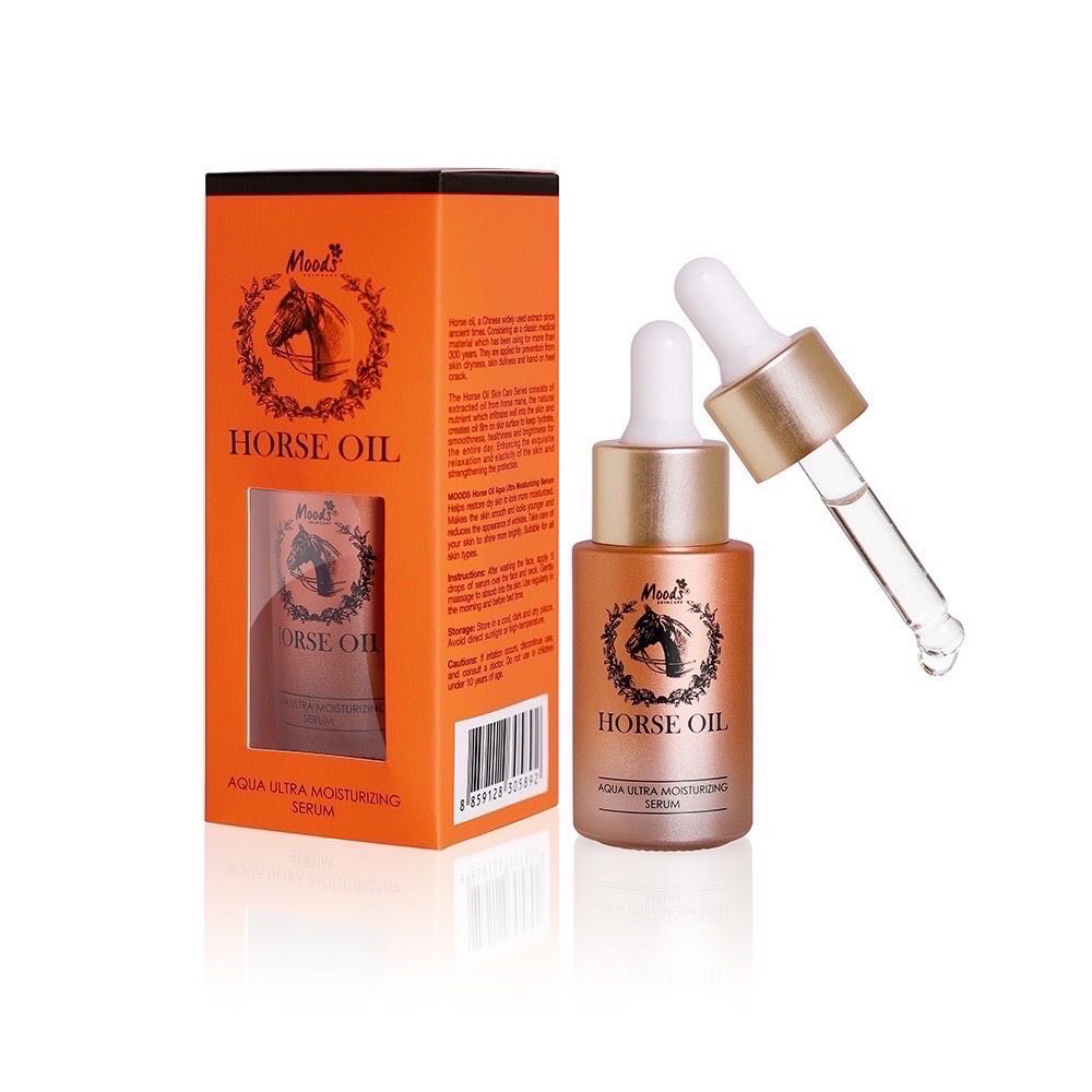 Moods HORSE OIL Aqua Ultra Moisturizing Serum, Belov (Ультра увлажняющая сыворотка для лица С ЛОШАДИНЫМ ЖИРОМ), 20 мл.