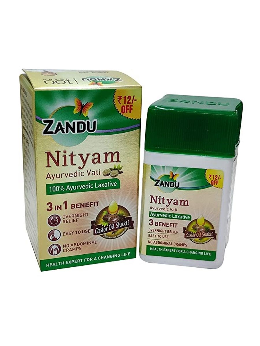 NITYAM Tablet, Zandu (НИТЬЯМ в таблетках, природное слабительное, Занду), 30 таб.