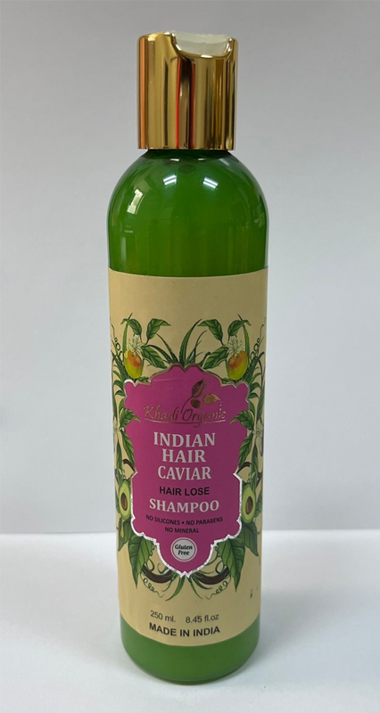 INDIAN HAIR CAVIAR, Hair Lose Shampoo, Khadi Organic (Шампунь от выпадения волос ИНДИЙСКАЯ ИКРА, Кхади Органик), 250 мл.