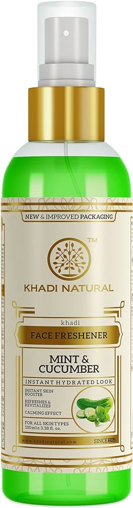 Herbal Face Freshener MINT & CUCUMBER, Khadi Natural (Освежитель для лица МЯТА И ОГУРЕЦ), спрей, 100 мл.