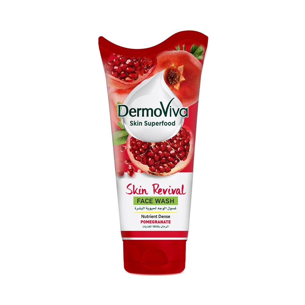 DermoViva SKIN REVIVAL Face Wash, POMEGRANATE, Dabur (ОБНОВЛЕНИЕ КОЖИ гель для умывания с ГРАНАТОМ - насыщенный питательными веществами, Дабур), 150 мл.