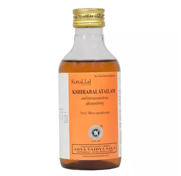 KSHIRABALA TAILAM, Kottakkal (Успокаивающее аюрведическое масло КШИРАБАЛА (Киширабала) ТАЙЛАМ, Коттаккал), 200 мл.
