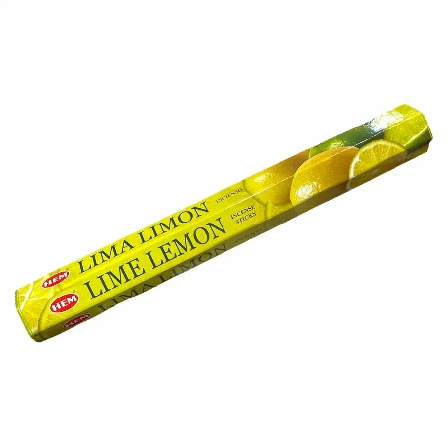Hem Incense Sticks LIME LEMON (Благовония ЛАЙМ - ЛИМОН, Хем), уп. 20 палочек.