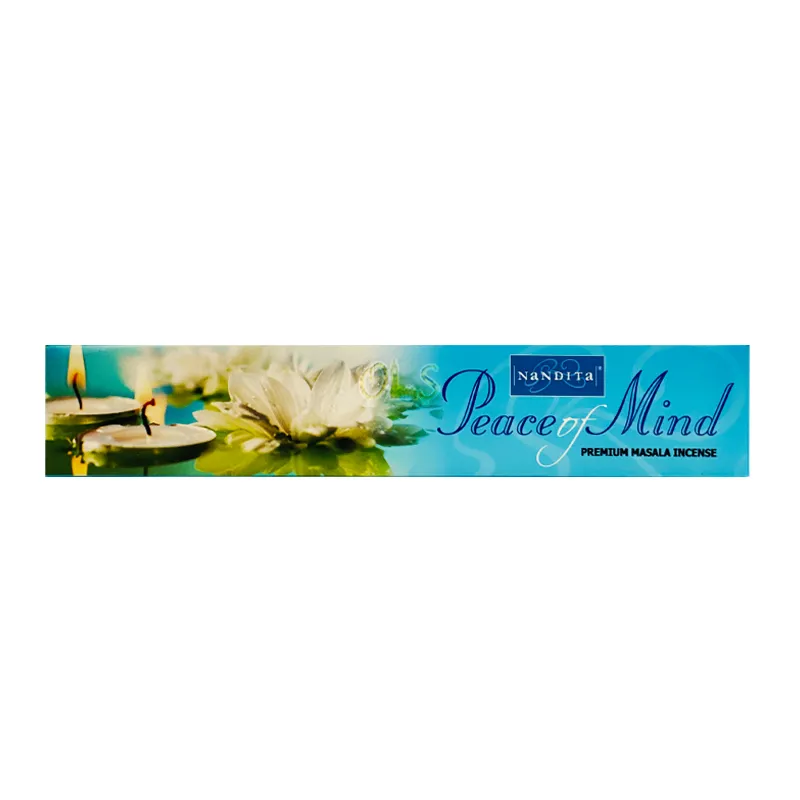 PEACE OF MIND Premium Masala Incense, Nandita (ДУШЕВНОЕ СПОКОЙСТВИЕ премиум благовония палочки, Нандита), 15 г.
