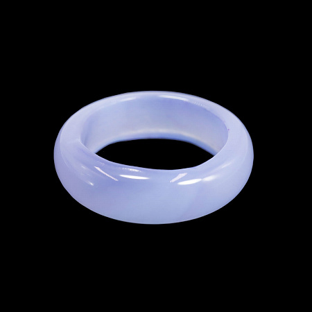 Кольцо из камня СИРЕНЕВЫЙ АГАТ SEW123-L21 - для удачи и счастья (диаметр 17 мм.), 1 шт.