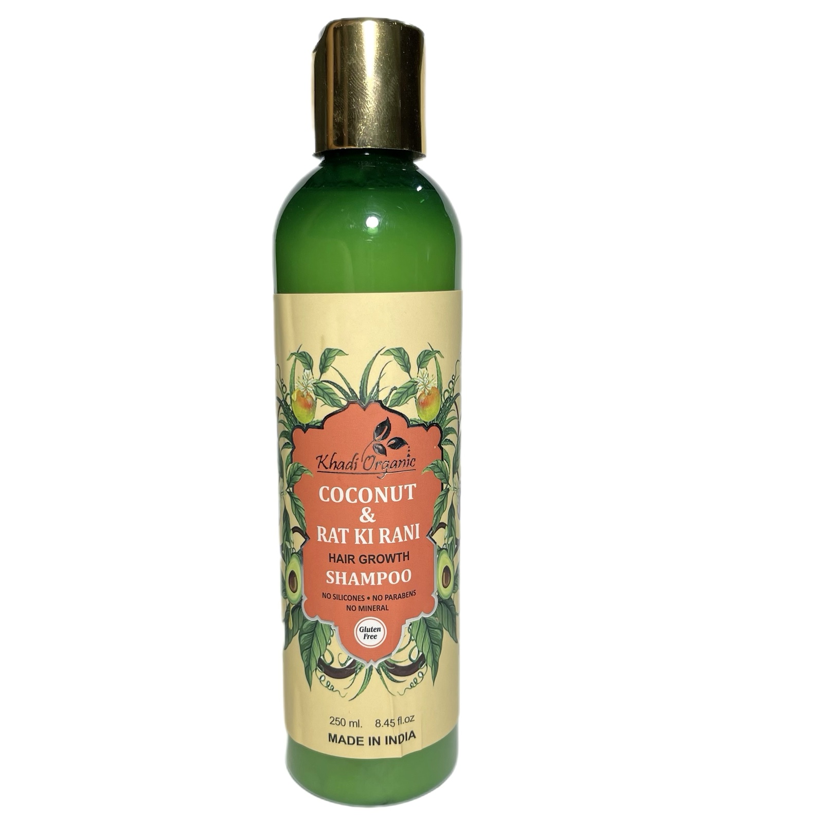 COCONUT & RATKI RANI Hair Growth Shampoo, Khadi Organic (Шампунь КОКОС И РАТКИ РАНИ - для роста волос, Кхади Органик), 250 мл.