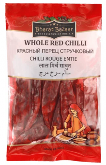 MIRCH (Red Chilli) WHOLE-HOT, Bharat Bazaar (Красный перец, СТРУЧКОВЫЙ, Бхарат Базар), 50 г.