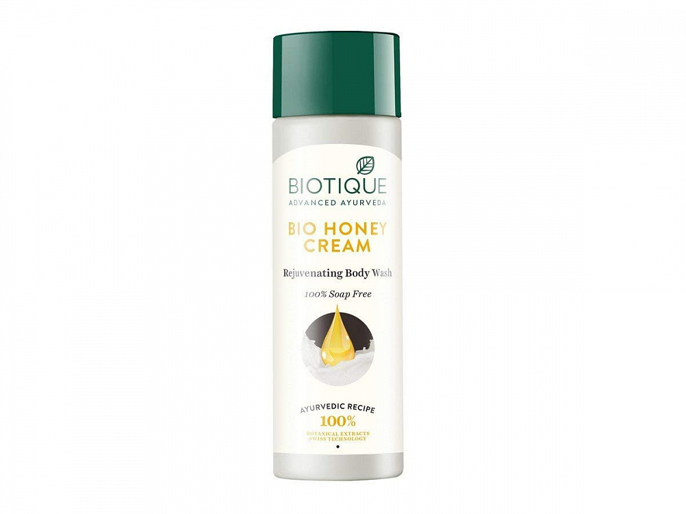 BIO HONEY CREAM Rejuvenating Body Wash, Biotique (МЕДОВЫЙ КРЕМ Омолаживающий гель для душа, Биотик), 190 мл. - СРОК ГОДНОСТИ ДО 1 ОКТЯБРЯ 2024 ГОДА