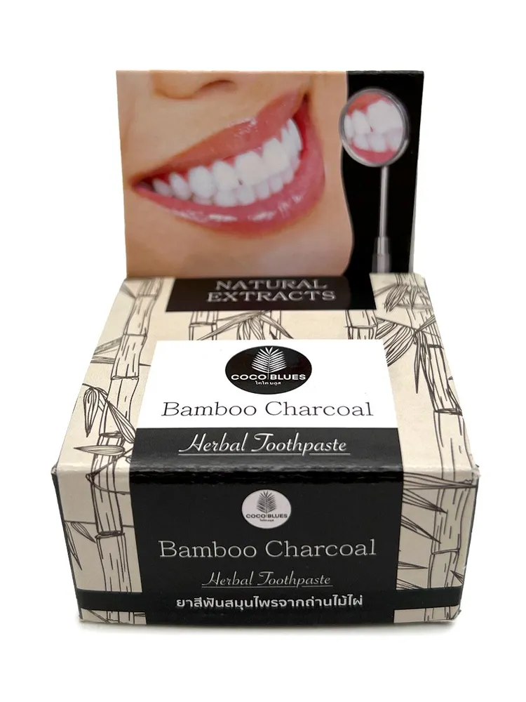 BAMBOO CHARCOAL Herbal Toothpaste, Coco Blues (Травяная зубная паста с БАМБУКОВЫМ УГЛЕМ, Коко Блю), 30 г.
