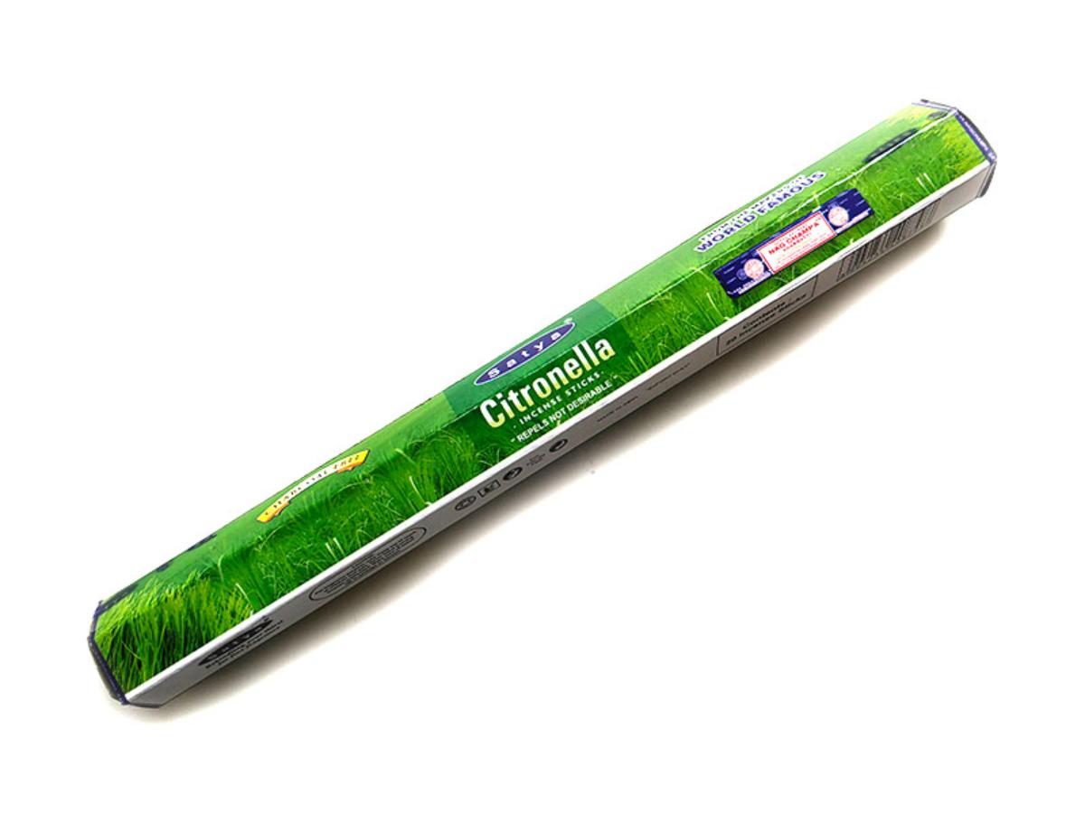 CITRONELLA, Satya (Благовония ЦИТРОНЕЛЛА, Отталкивает нежелательное, Сатья), шестигранник, 20 палочек.