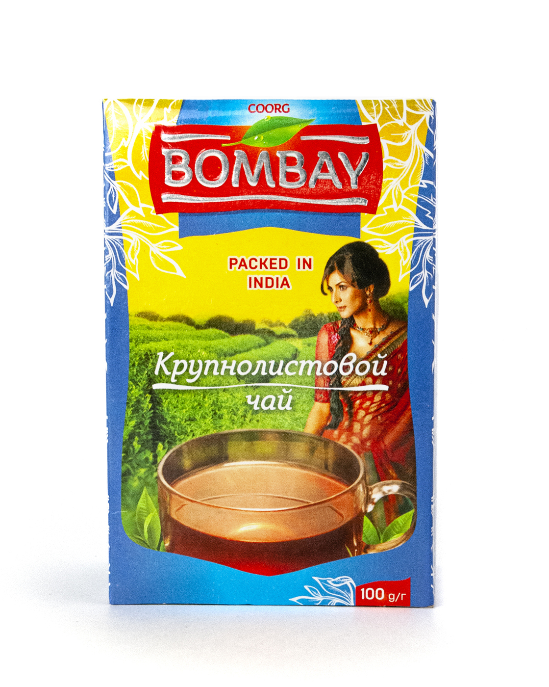BIG LEAF TEA, Bombay (КРУПНОЛИСТОВОЙ чёрный чай, Бомбей), 100 г.