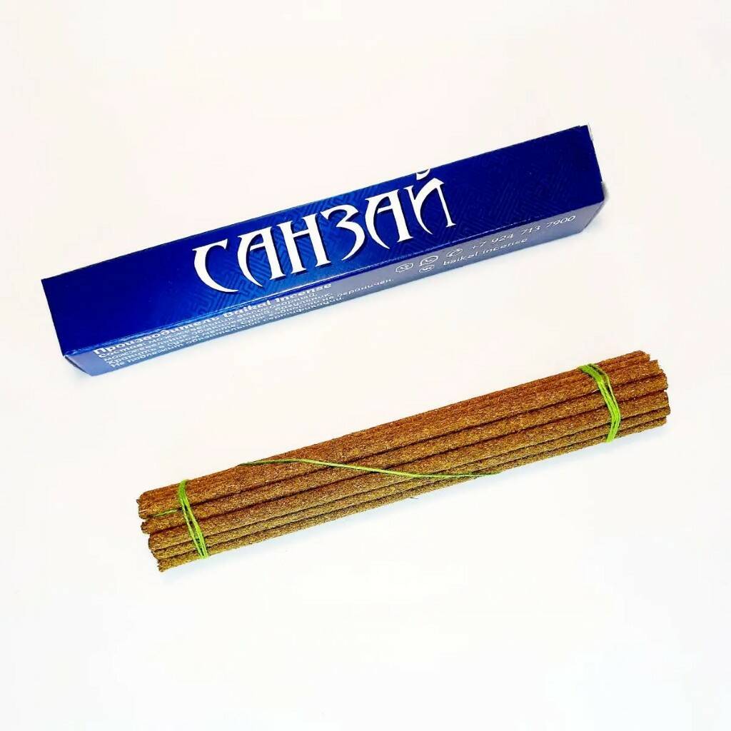 САНЗАЙ безосновные благовония палочки, Baikal Incense, 1 уп. (19 палочек)