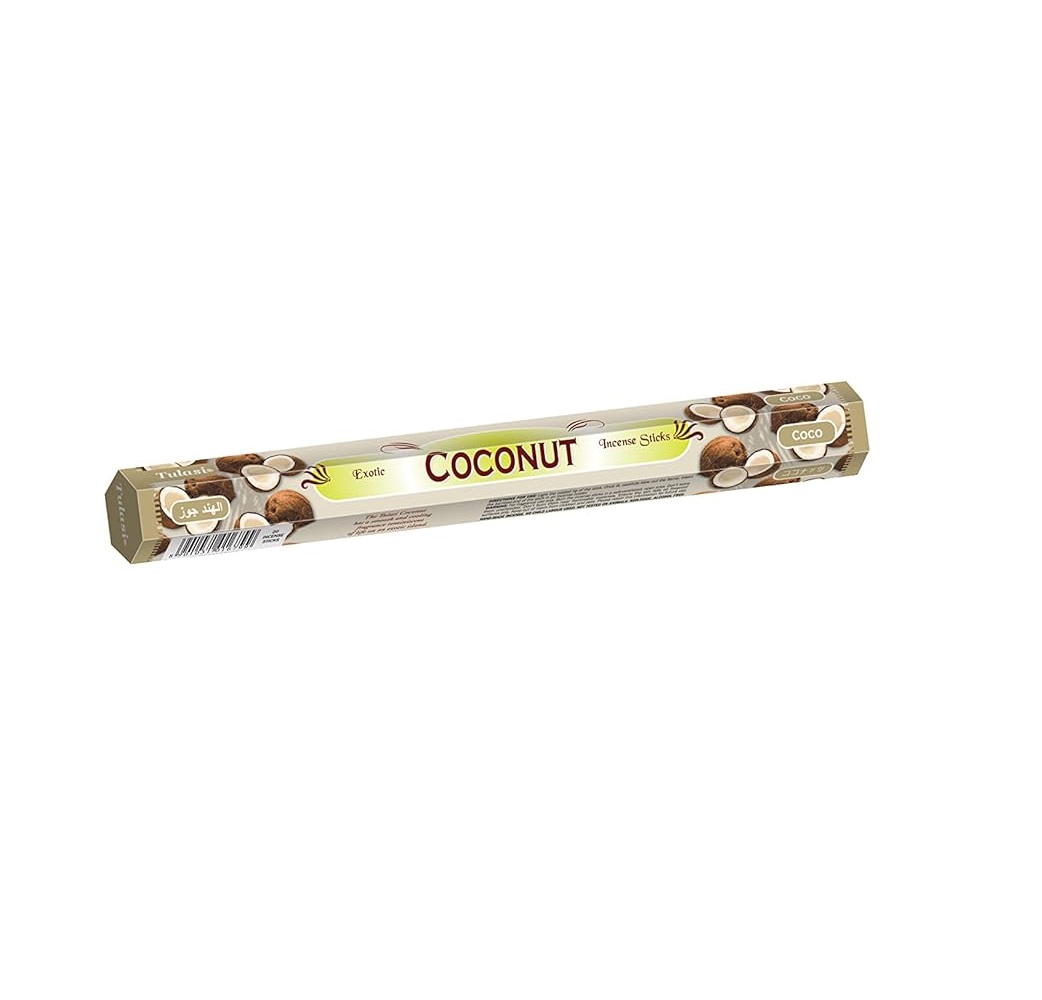 Tulasi COCONUT Exotic Incense Sticks, Sarathi (Туласи благовония КОКОС, Саратхи), уп. 20 палочек.
