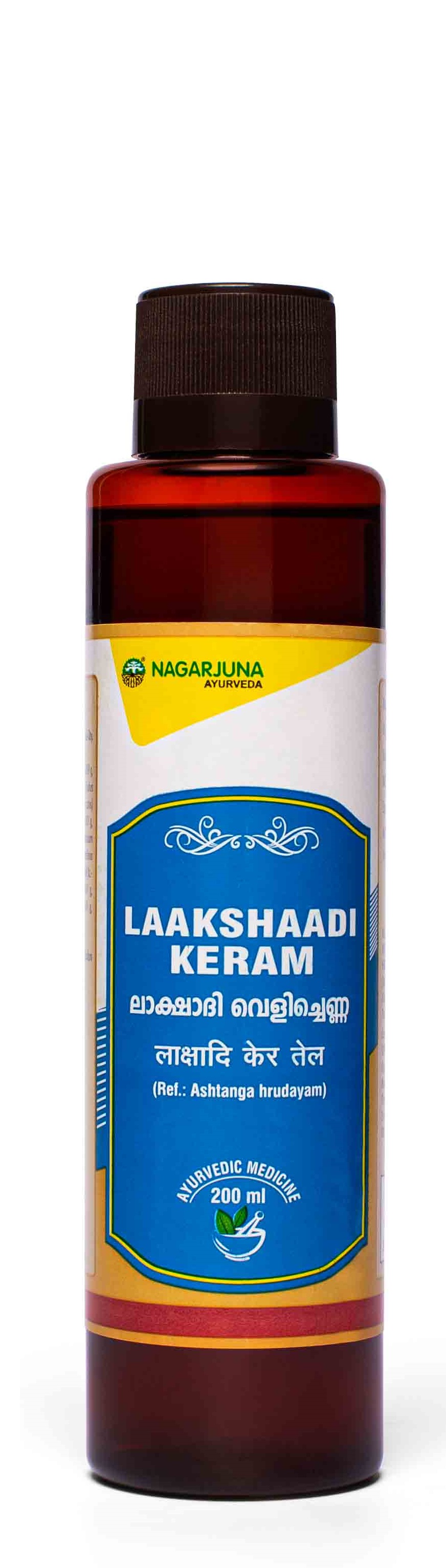 LAAKSHAADI KERAM, Nagarjuna (ЛААКШААДИ КЕРАМ Аюрведическое масло, Нагарджуна), 200 мл.