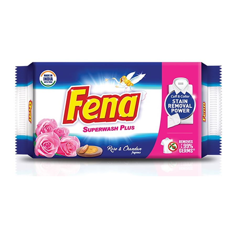 FENA Superwash Plus, Rose & Chandan Fragrance (ФЕНА хозяйственное мыло для стирки белья, аромат розы и сандала), 150 г.