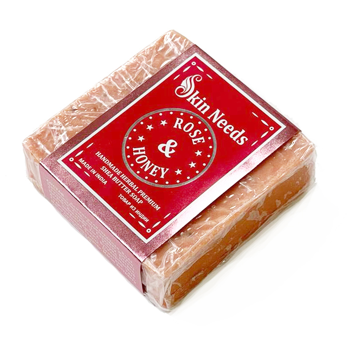 Skin Needs ROSE & HONEY Handmade Herbal Premium Shea Butter Soap (РОЗА И МЕД Травяное мыло премиум-класса, с маслом ши, ручной работы), 100 г.