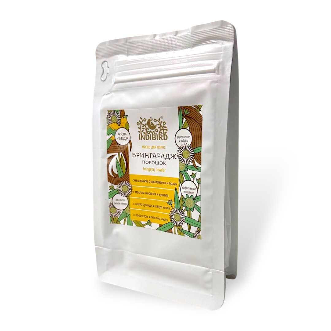 Indibird БРИНГАРАДЖ (бринградж) ПОРОШОК (bringaraj powder), маска для волос, Индибёрд, 200 г.