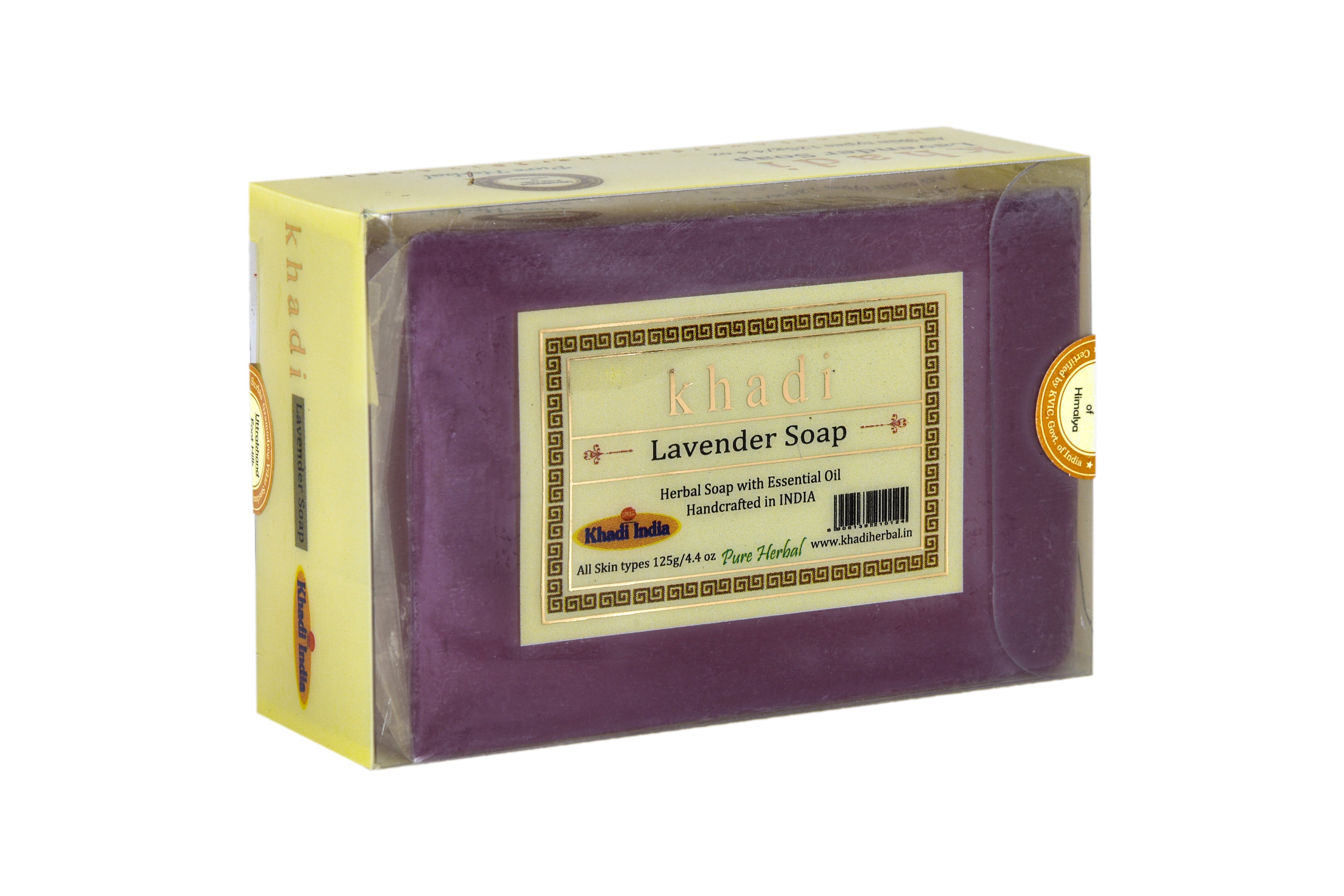 Khadi LAVENDER SOAP, Khadi India (ЛАВАНДОВОЕ МЫЛО ручной работы с эфирными маслами, Кхади Индия), 125 г.