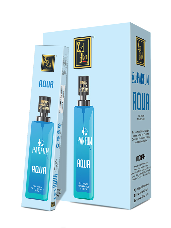 Parfum AQUA Premium Fragrance Sticks, Zed Black (Парфюм АКВА премиум благовония палочки, Зед Блэк), уп. 15 г.