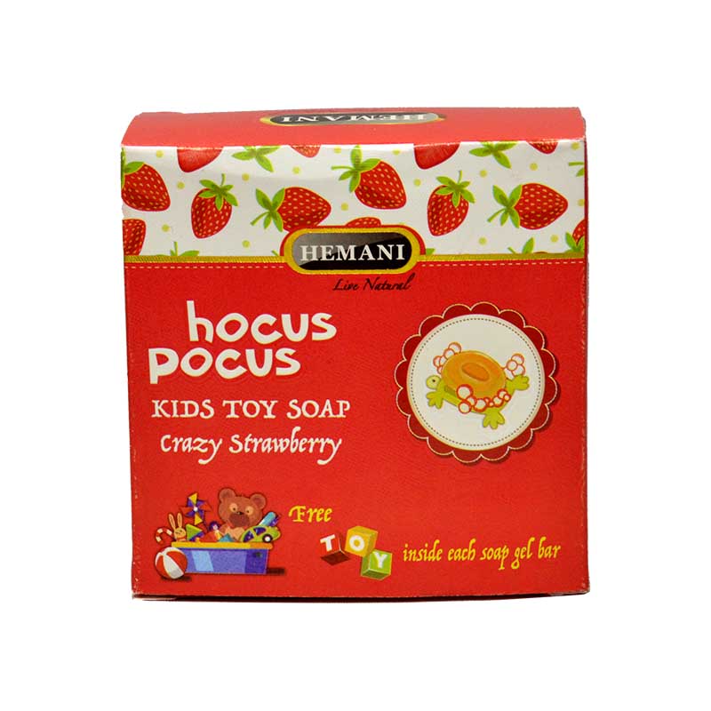 Hocus Pocus CRAZY STRAWBERRY Kids Toy Soap, Hemani (Фокус Покус СУМАСШЕДШАЯ КЛУБНИКА детское мыло с игрушкой, Хемани), 100 г.