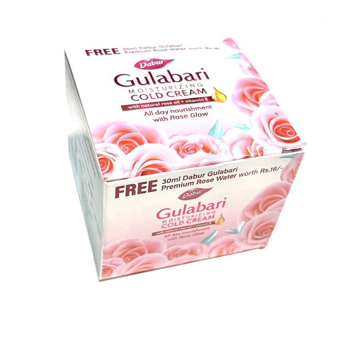 GULABARI moisturising cold cream Dabur (ГУЛАБАРИ, охлаждающий крем для лица с маслом розы, Дабур), 55мл.