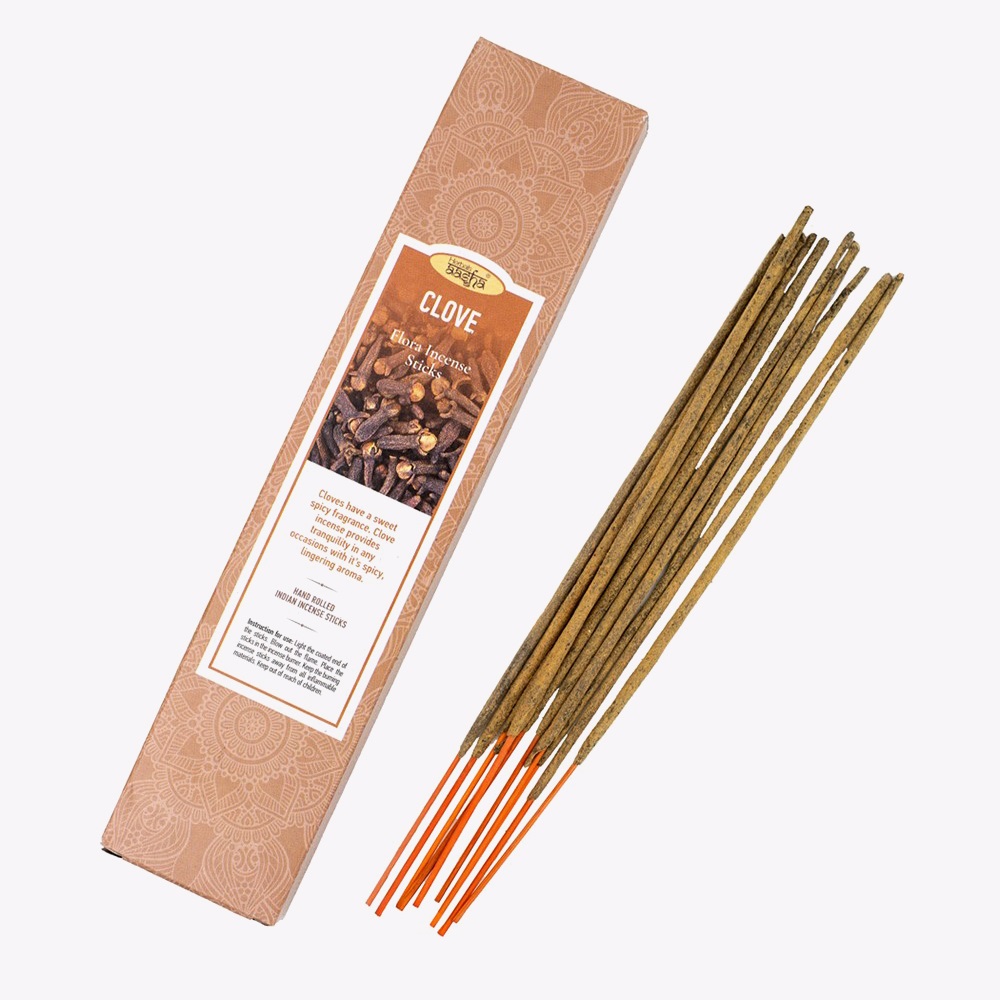 CLOVE Flora Incense Sticks, AASHA (Ароматические палочки ГВОЗДИКА, ААША), 10 палочек.