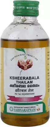 KSEERABALA THAILAM, Vaidyaratnam (Масло массажное для тела КШИРАБАЛА ТАЙЛАМ, Ваидьяратнам), 200 мл.