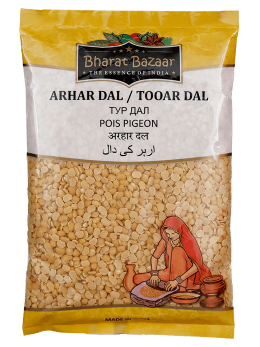 ARHAR DAL / TOOAR DAL, Bharat Bazaar (Чечевица Желтая, Тур Дал, Бхарат Базар), 500 г.