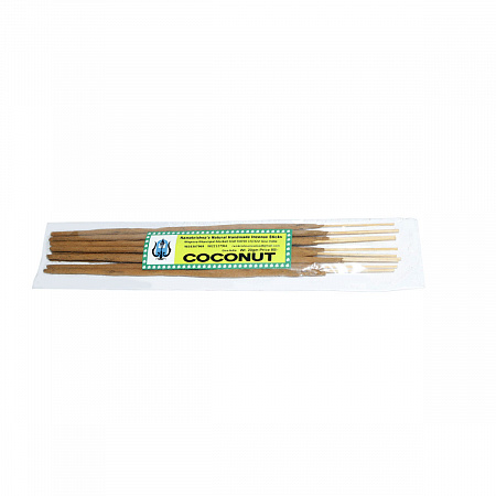 COCONUT Ramakrishna's Natural Handmade Incense Sticks (КОКОС натуральные благовония ручной работы, Рамакришна), 20 г.