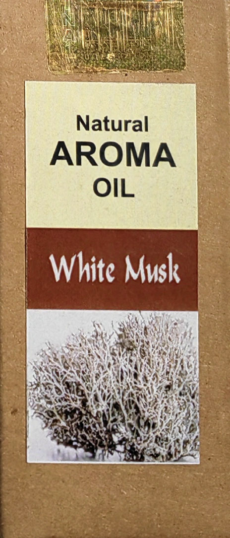 Natural Aroma Oil WHITE MUSK, Shri Chakra (Натуральное ароматическое масло БЕЛЫЙ МУСК, Шри Чакра), 10 мл.