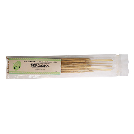 BERGAMOT Ramakrishna's Natural Handmade Incense Sticks (БЕРГАМОТ натуральные благовония ручной работы, Рамакришна), 20 г.