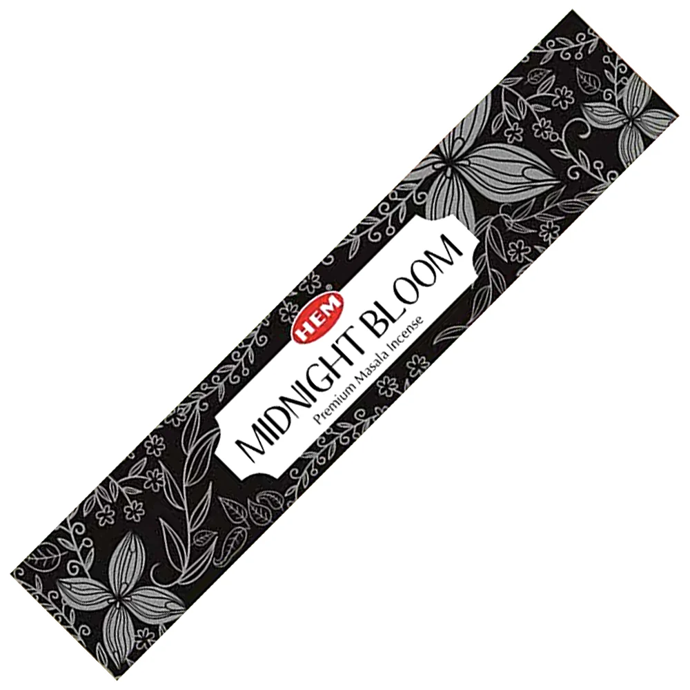 MIDNIGHT BLOOM Premium Masala Incense, Hem (ПОЛУНОЧНОЕ ЦВЕТЕНИЕ премиум масала благовония палочки, Хем), уп. 15 г.