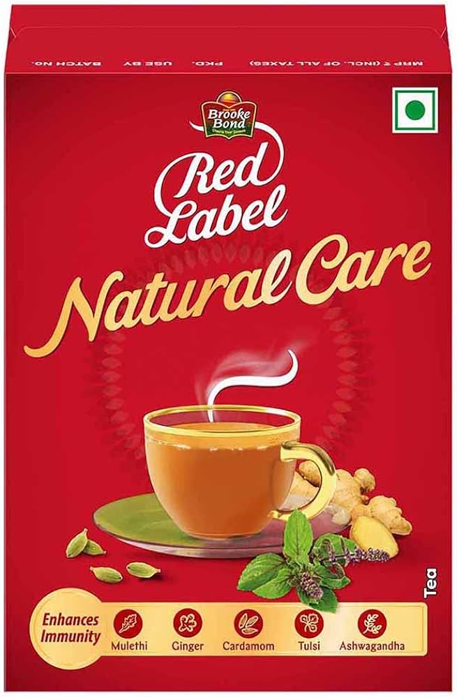 RED LABEL Natural Care Tea, Brooke Bond (Листовой чай РЭД ЛЭБЛ из пяти аюрведических трав, Брук Бонд), 250 г.