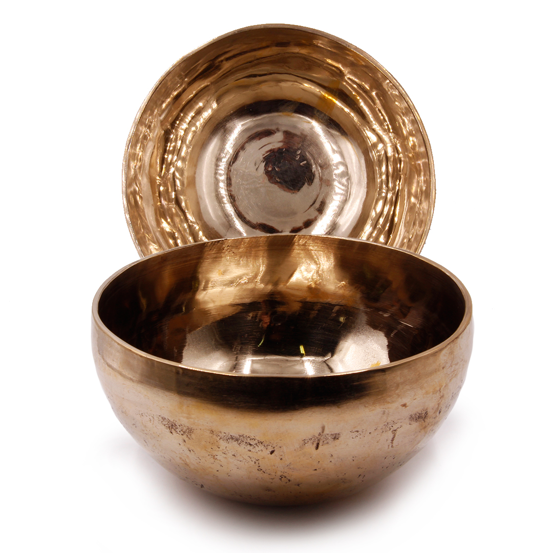 Поющая чаша GOLD Целительная (ручная ковка, семь металлов, диаметр 12 - 14 см., высота 7,5 см., вес 601 - 700 г.), 1 шт.