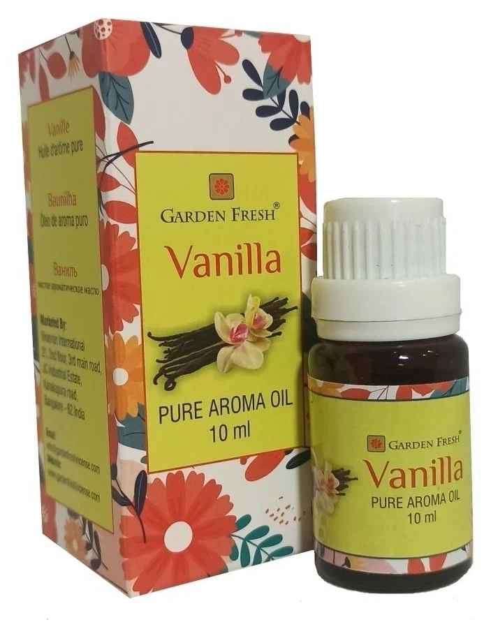 VANILLA Pure Aroma Oil, Garden Fresh (ВАНИЛЬ, чистое ароматическое масло, Гарден Фреш), 10 мл.