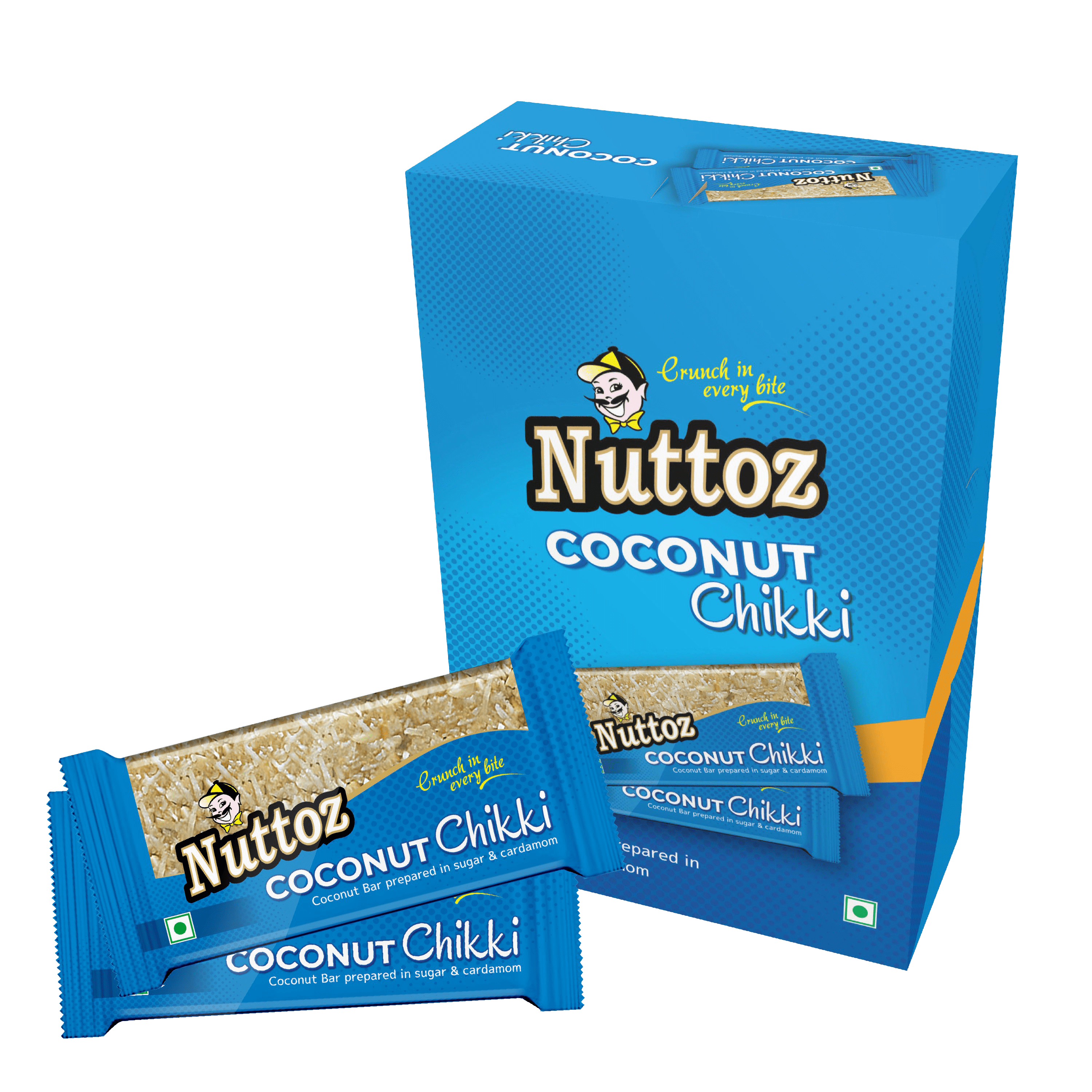 COCONUT Chikki, Nuttoz (КОКОСОВЫЙ грильяж, Наттоз), 30 г.