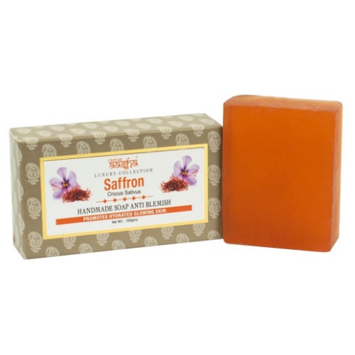 SAFFRON Handmade Soap Anti Blemish, Aasha Herbals (ШАФРАН мыло ручной работы от пятен, Ааша Хербалс), 100 г.